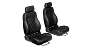 Premium Black Diamond Stitched Front Bucket Seats with Hardware