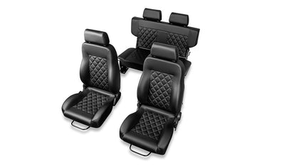 Premium Black Diamond Stitched Front & Rear Seats