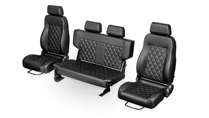 Premium Black Diamond Stitched Front & Rear Seats