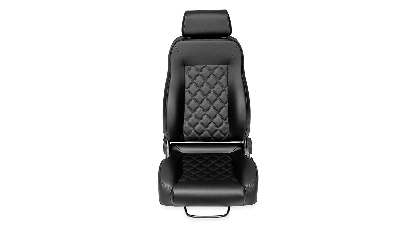 Premium Black Diamond Stitched Front & Rear Seats