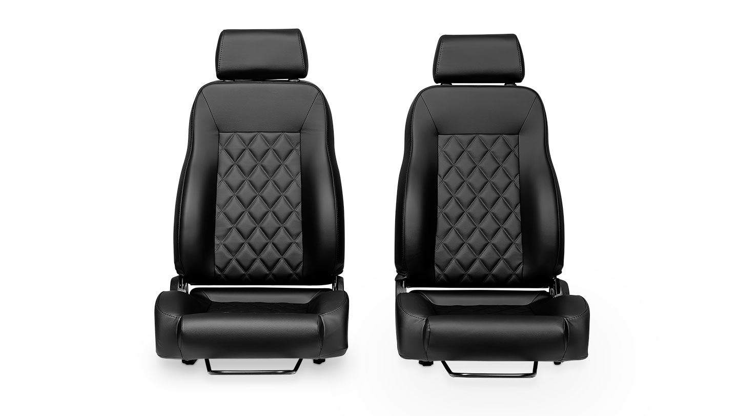 Premium Black Diamond Stitched Front & Rear Seats