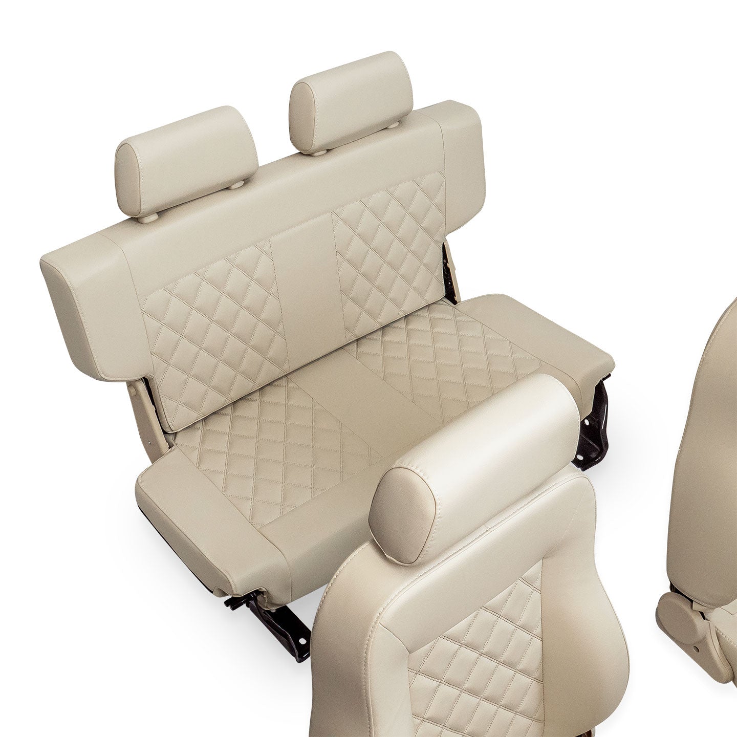 Premium Parchment Diamond Stitched Front & Rear Seats