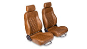 Premium Walnut Diamond Stitched Front Bucket Seats with Hardware