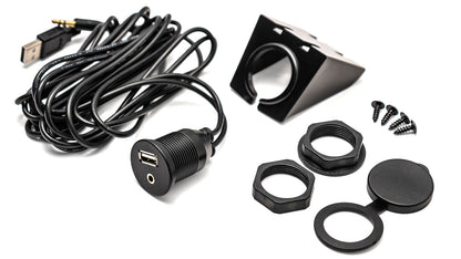 Black USB/Aux Input Extension Cable
