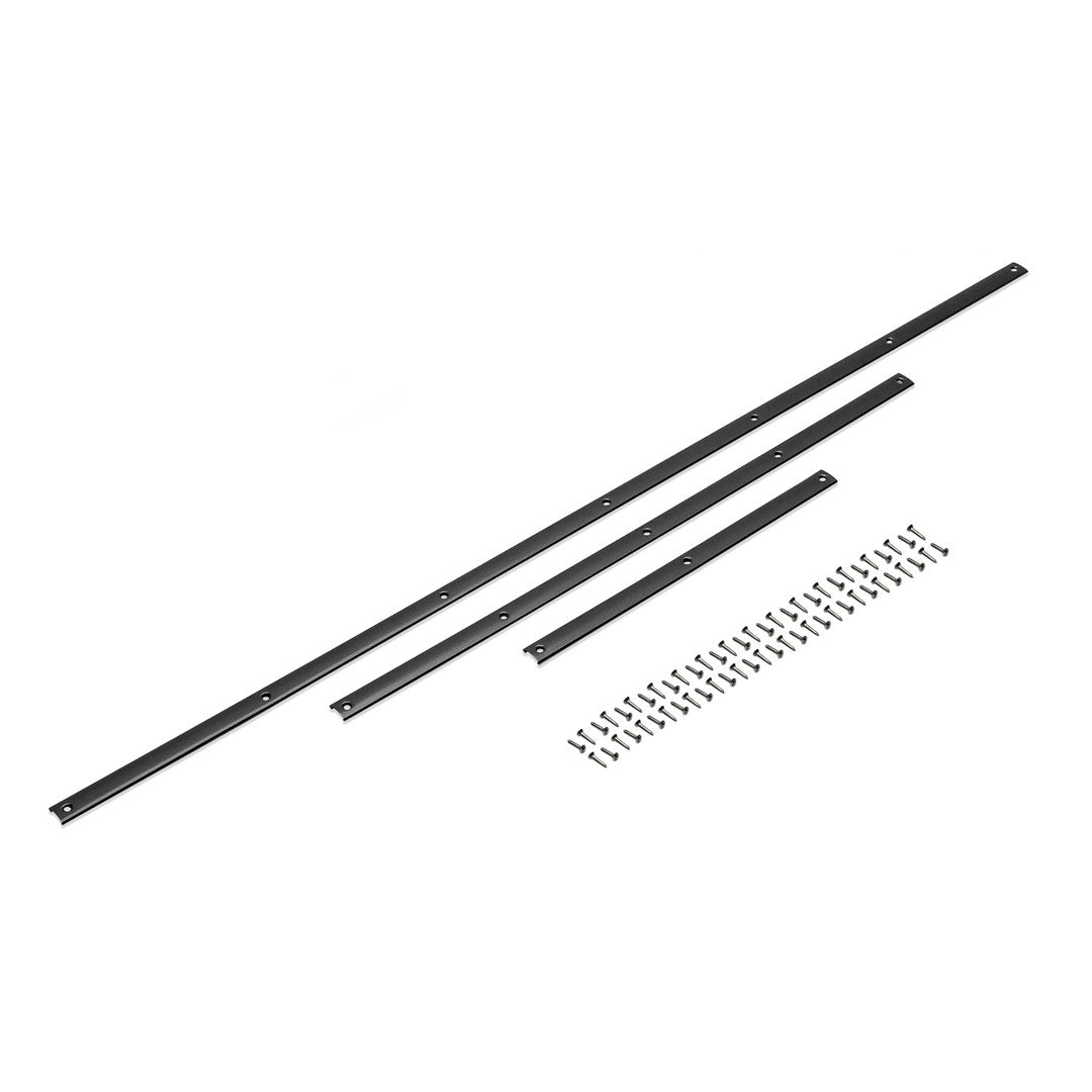 Black Tailgate Carpet Hold Down Strips, 1966-77 Ford Bronco