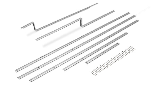 Polished Carpet Hold Down Strips w/Tailgate Strips