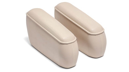 Rear Bench Seat Arm Rests - Parchment White, OE Style, pair