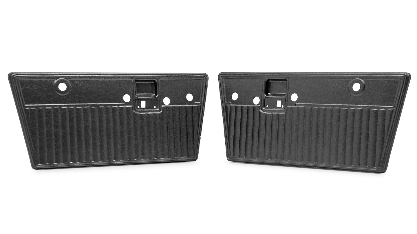Black Plastic Pleated Door Panels, 68-77 Ford Bronco