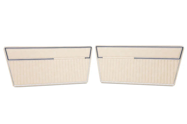 Door Panels, Deluxe, Solid Parchment, Pair, 1968-77 Ford Bronco-BLEM AA