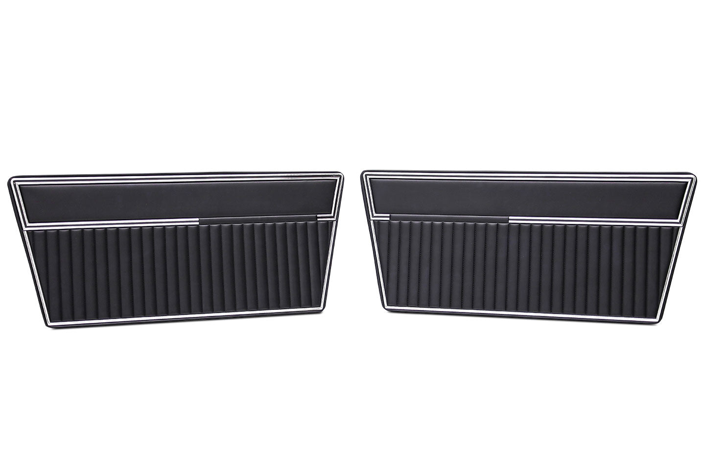 Door Panels - Deluxe, Solid Black, 68-77 Ford Bronco, pair