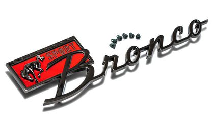 Black Chrome Bronco Sport Fender Emblem