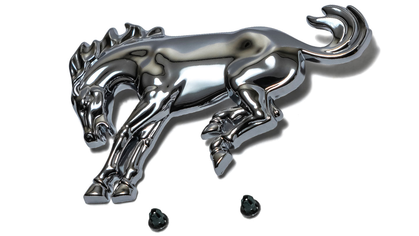Bronco Horse Fender Script Emblem w/Mounting Studs