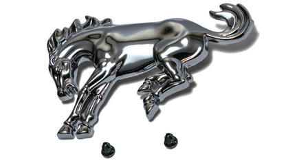 Bronco Horse Fender Script Emblem w/Mounting Studs