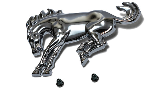Bronco Horse Fender Script Emblem w/Mounting Studs
