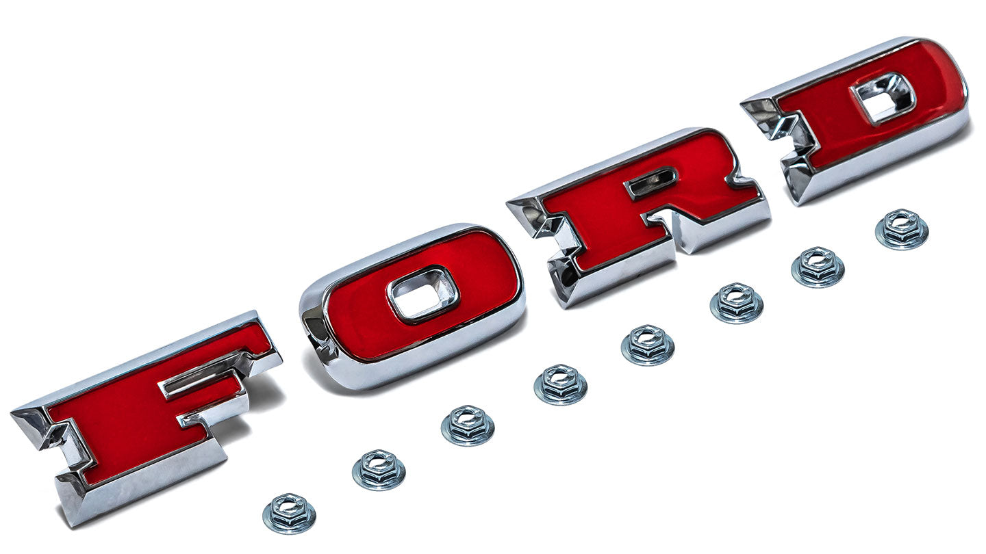 Red Ford Bronco Grill Letters Bronco Sport 2021 2025 TufSkinz Carbon