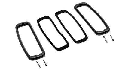 Billet Aluminum Tail Light Bezels, Black, Pair