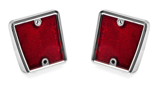 Rear Reflectors w/Chrome - Driver & Passenger, 70-77 Ford Bronco