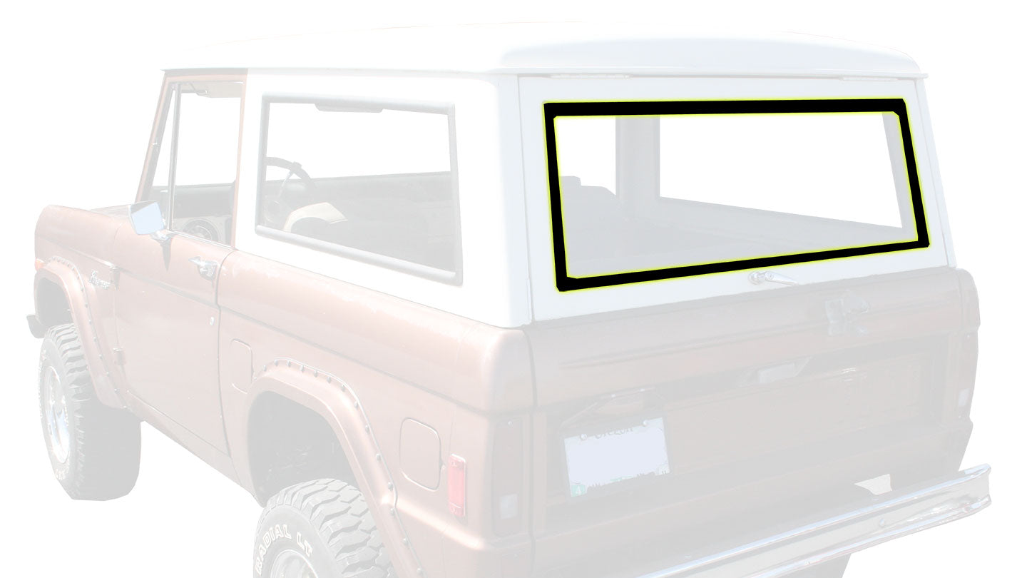 Liftgate Window Seal, Slotted for Chrome, 66-77 Ford Bronco