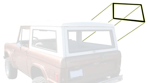 Hard Top Passenger Side Quarter Window Seal, Slotted for Chrome, 66-77 Ford Bronco