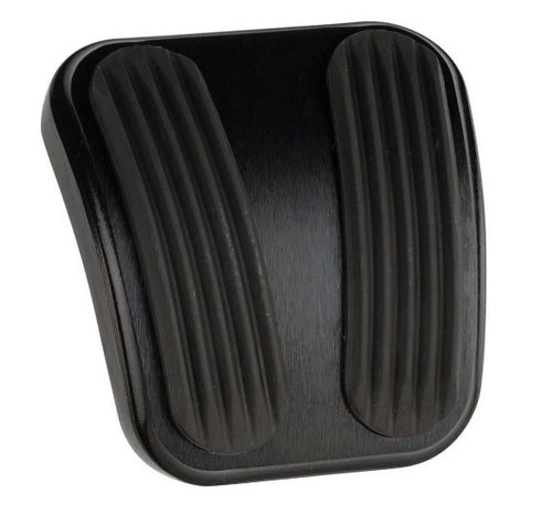 Black Billet Aluminum Emergency Brake Pedal Pad w/Rubber Grips, 66-77 Ford Bronco
