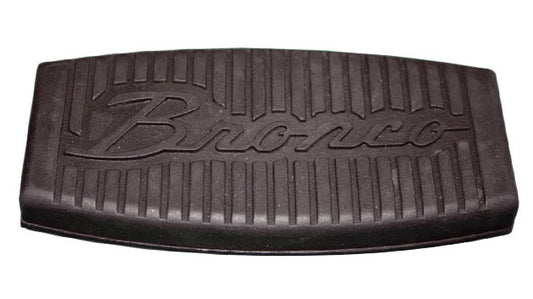 Brake Pedal Pad w/Bronco Script - Large, Disc, 76-79 Ford Bronco