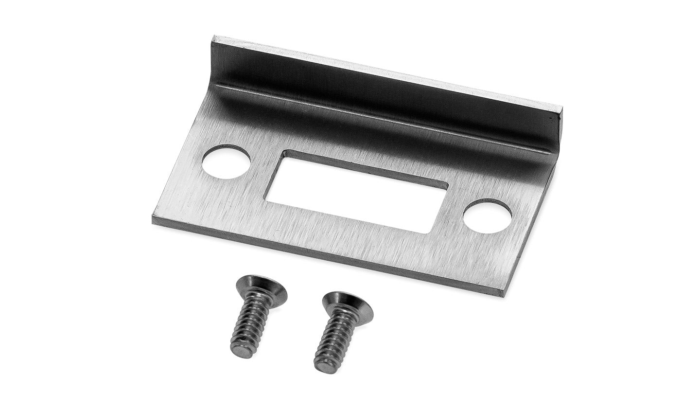 Liftgate Latch Striker Plate - Stainless Steel, Each, 66-68 Ford Bronco