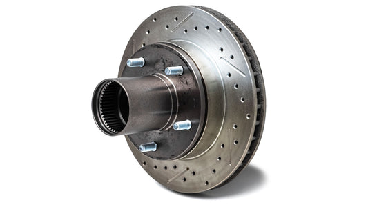 Front Slotted Disc Brake Hub/Rotor Assembly, Driver