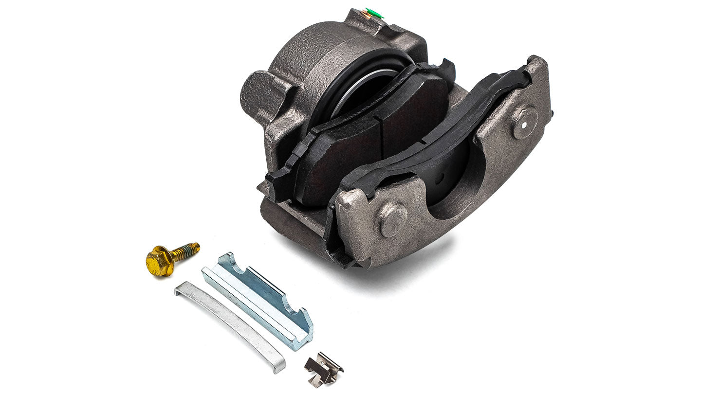 Loaded Front Disc Brake Caliper - Driver, 76-77 Ford Bronco