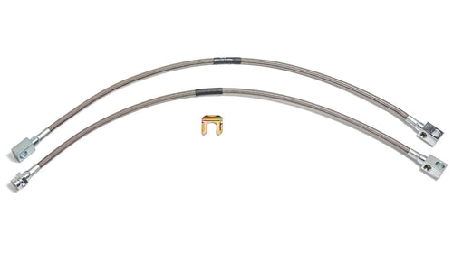 Braided Stainless Brake Hoses - Front & Rear Center