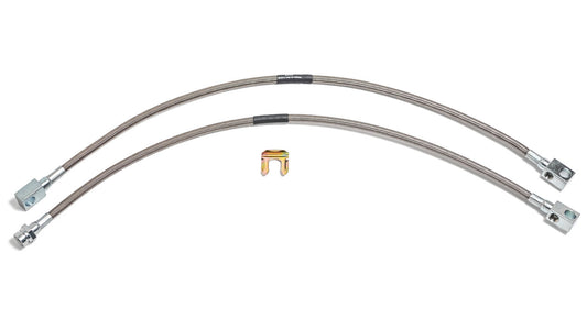 Braided Stainless Brake Hoses - Front & Rear Center