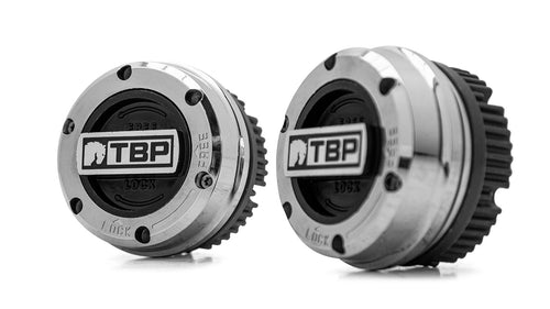 TBP Premium Locking Hubs - Chrome, 66-96 Ford Bronco