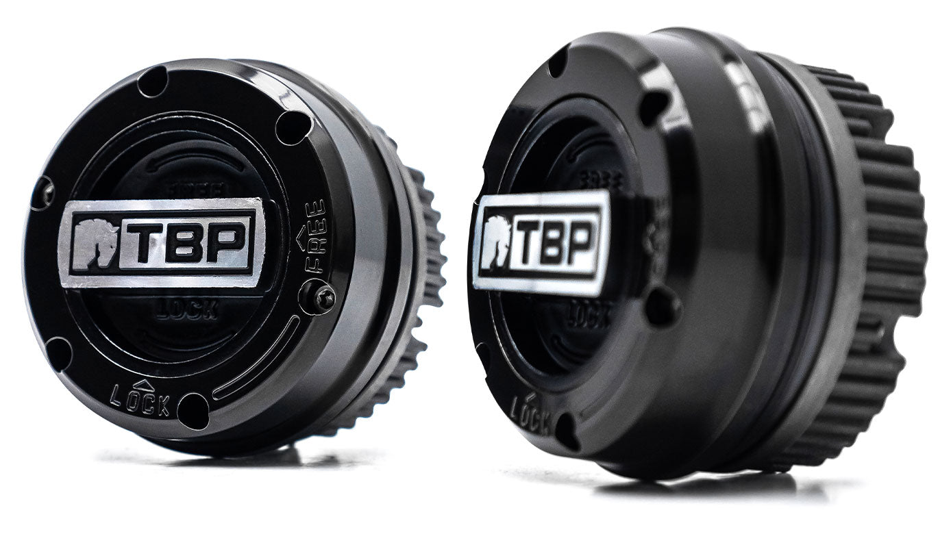 TBP Premium Locking Hubs - Black, 66-96 Ford Bronco