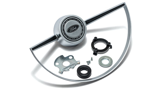 Horn Button Kit - Half Moon, Argent Silver