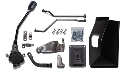 Manual 3 Speed Hurst Floor Shift Kit w/Boot & Tunnel Cover, 6 cylinder