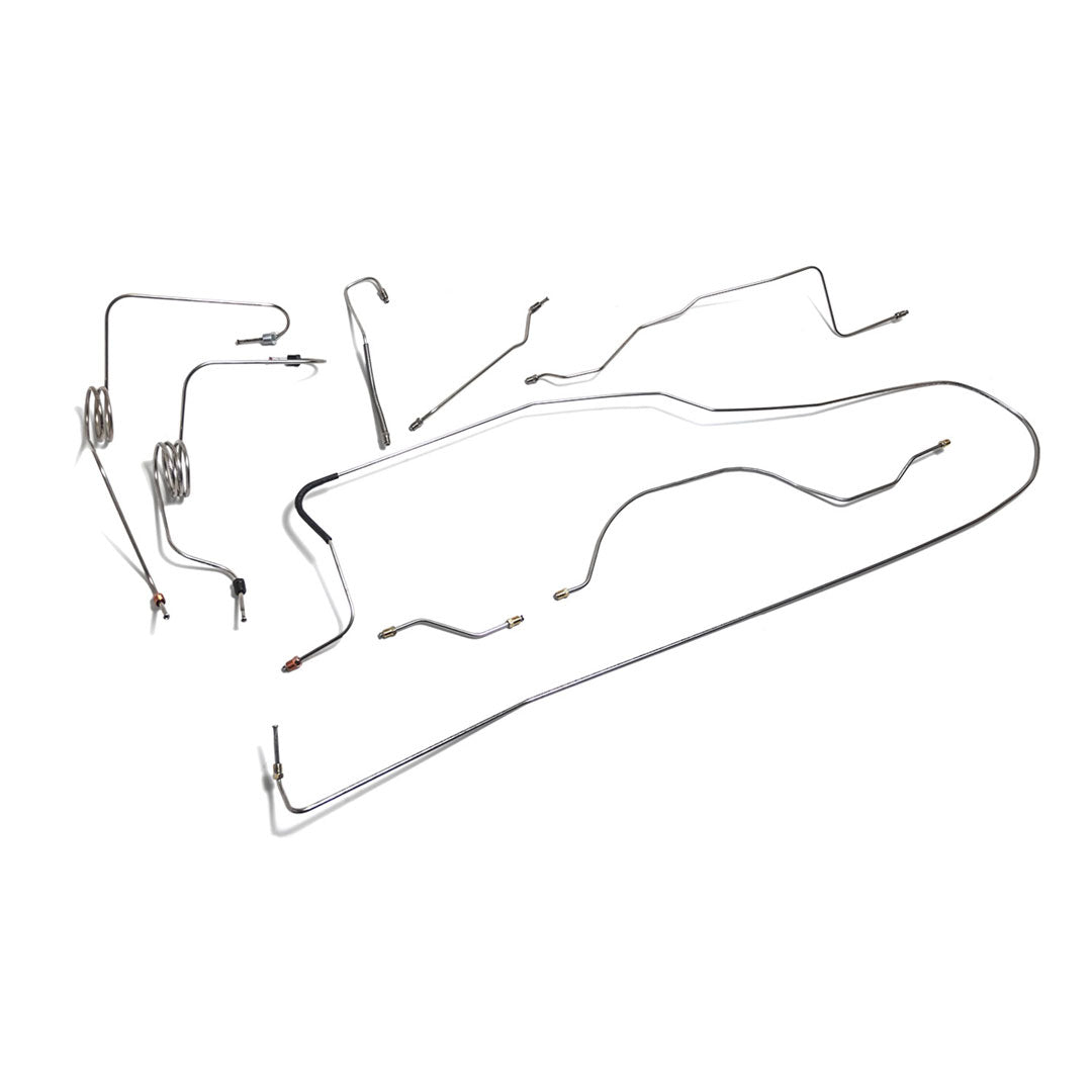 Brake Line Set - Dana 44, TOMS 4 Wheel Power Disc, Stainless Steel, 