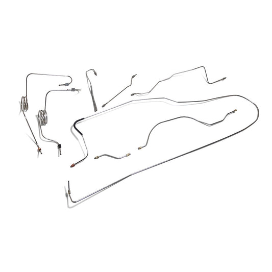 Brake Line Set - Dana 44, TOMS 4 Wheel Power Disc, Stainless Steel, 