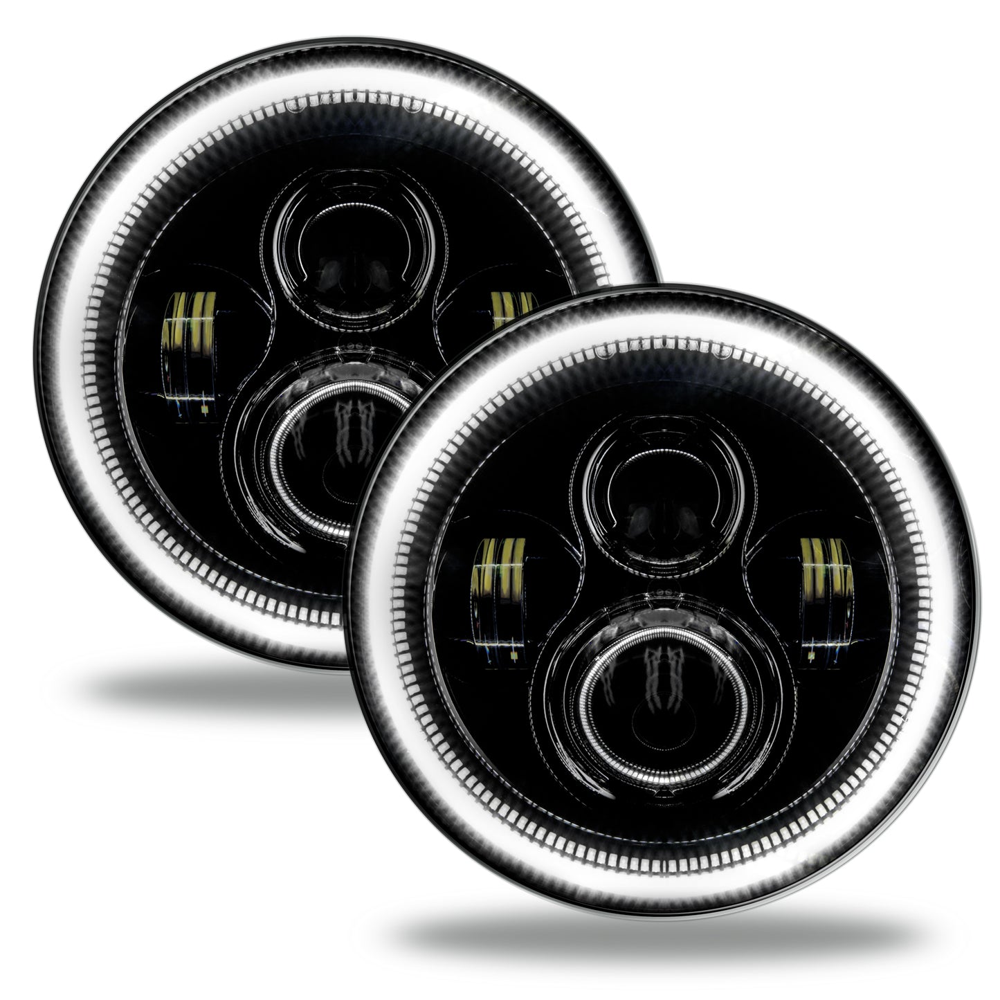 ORACLE Lighting 7" High Powered White LED Headlights (Pair) - Black Bezel