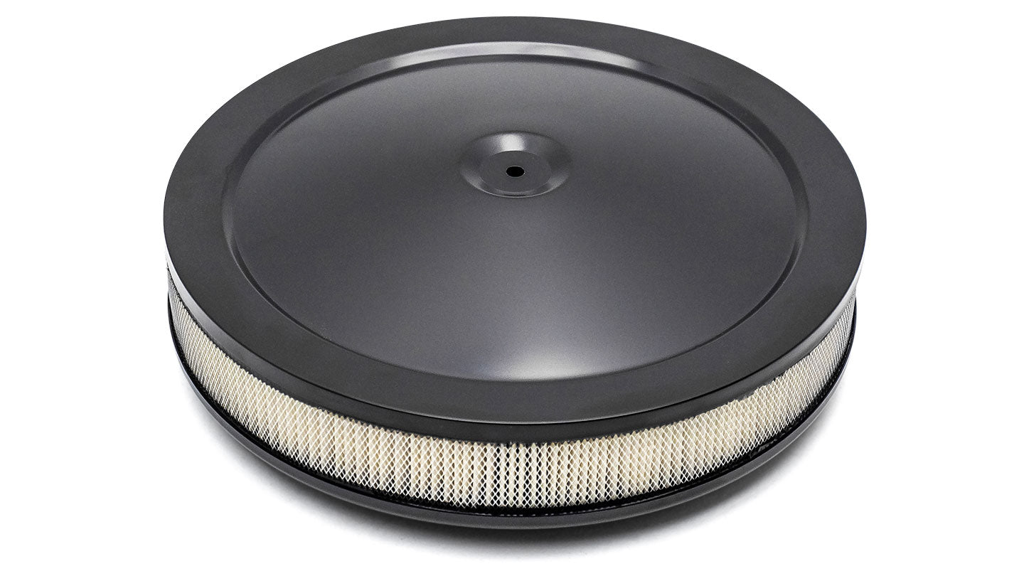 Black 14 inch Low Profile Air Cleaner, SBF V8, 66-77 Ford Bronco