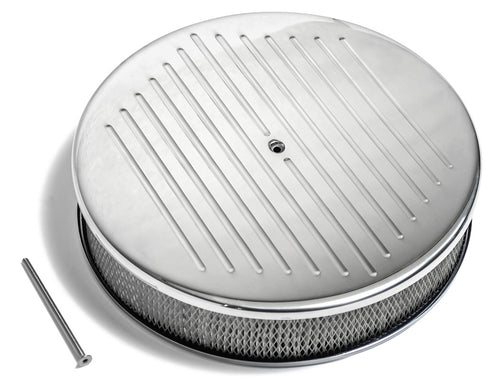 Polished Aluminum Low Profile Air Cleaner, SBF V8, 66-77 Ford Bronco