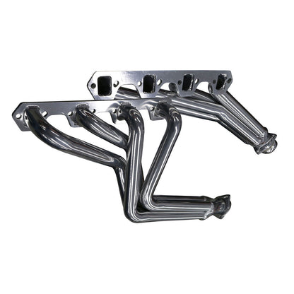 Polished Ceramic Stainless Steel Long Tube Headers, 1966-77 Ford Bronco