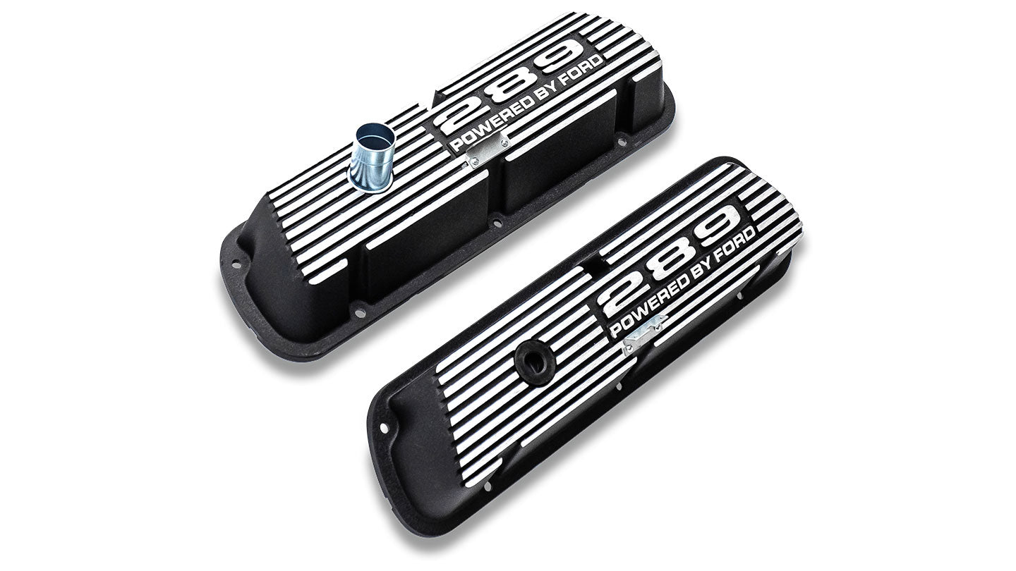 Aluminum Valve Covers - Black w/289 Engine Script