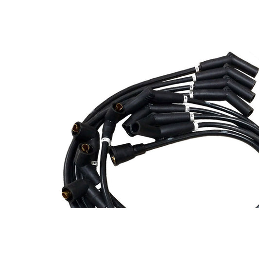 Spark Plug Wire Set, BLACK w/Ford Logo, 1966-75 Ford Bronco, 289/302 V8