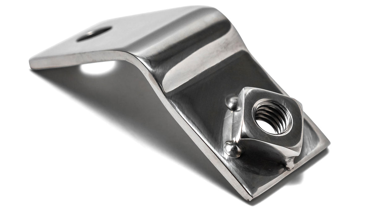 Upper Coil Spring Retainer Clip, Polished Stainless, 1966-77 Ford Bron