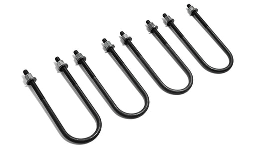 Extended Length U-Bolts, 1/2 inch, Set of 4