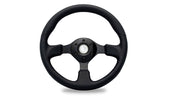 Black Steering Wheel w/Leather Wrap, 66-77 Ford Bronco