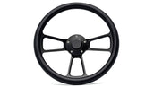 Black Billet Steering Wheel w/Black Vinyl Wrap 