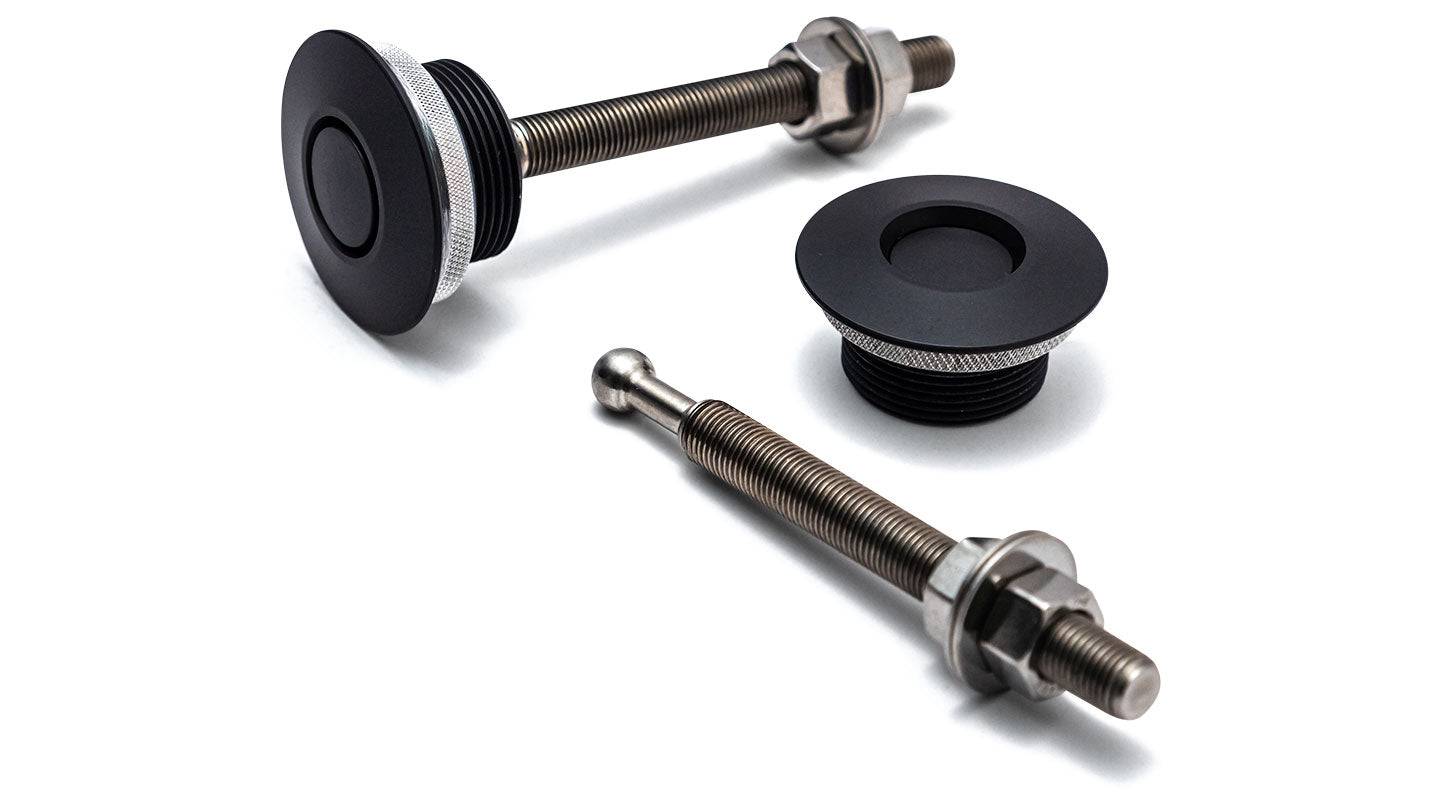 Black Quik-Latch Hood Pins 1.75 inch OD
