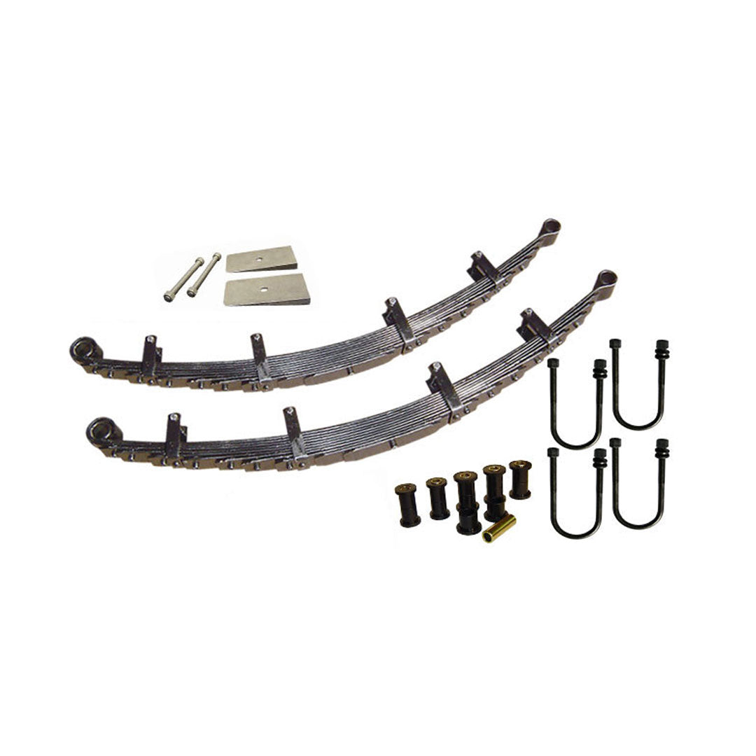 Leaf Springs - 3.5'' Lift, 11 Pack w/Bushings, Shims & U-Bolts, Pair
