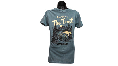 TOMS OFFROAD Ladies T-Shirt, Early Bronco Scenery, Indigo
