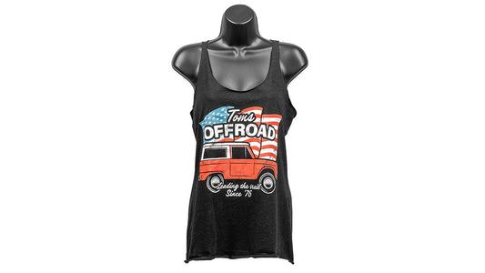 TOMS OFFROAD Ladies Patriotic Tank Top - Black